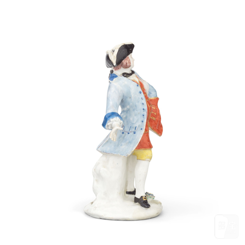 A very rare Bow figure of a gallant, circa 1755-58 - 图5